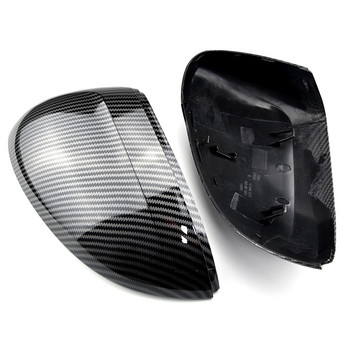 Ярко черно и въглеродно изглеждащо черно капаче на огледалото за обратно виждане Корпус на капачката на страничното огледало за VW Passat B8