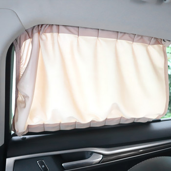 2 бр./компл. завеси за сенник на страничния прозорец на автомобила Универсални щори за сенници Покриване на автомобилни завеси за прозорци Алуминиева завеса за кола