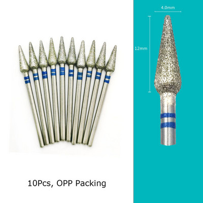 HYTOOS 10 tk/komplekt küünepuurid Teemantlõikurid maniküüri küünenahade freesfrees pediküüri küünte jaoks Tarvikud Tööriistad