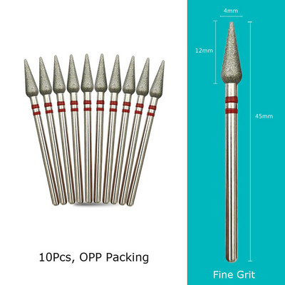 HYTOOS 10 tk/komplekt küünepuurid Teemantlõikurid maniküüri küünenahade freesfrees pediküüri küünte jaoks Tarvikud Tööriistad