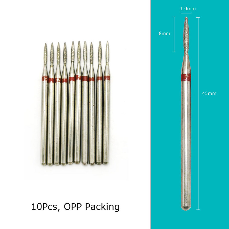 HYTOOS 10 tk/komplekt küünepuurid Teemantlõikurid maniküüri küünenahade freesfrees pediküüri küünte jaoks Tarvikud Tööriistad