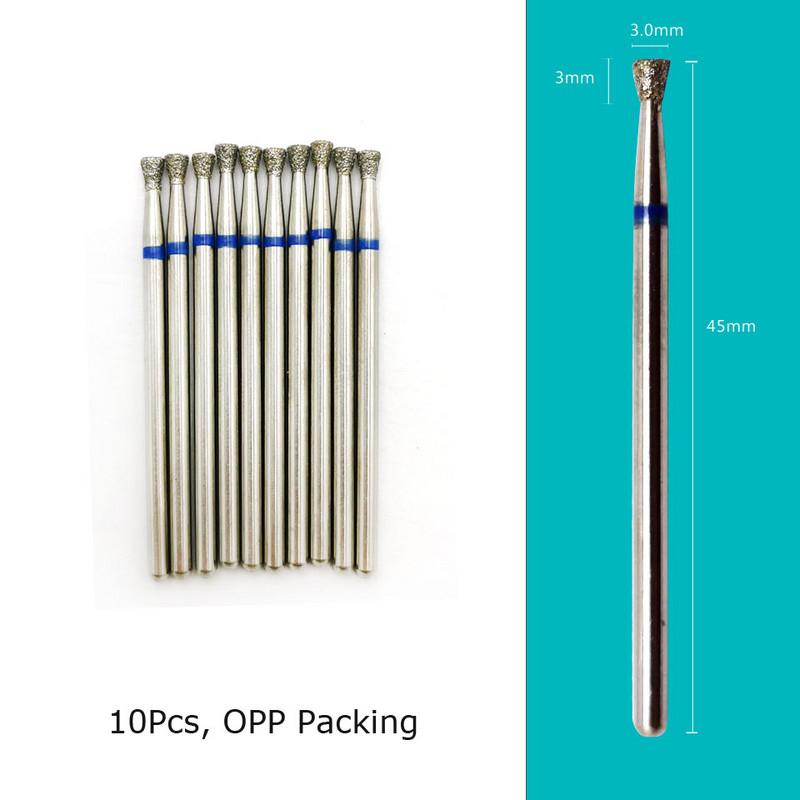 HYTOOS 10 tk/komplekt küünepuurid Teemantlõikurid maniküüri küünenahade freesfrees pediküüri küünte jaoks Tarvikud Tööriistad