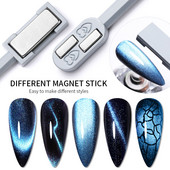 LILYCUTE Divu galu Cat Magnetic Stick Nail Art 9D efekta ziedu sloksne Spēcīga magnētiska dēlis Magnētiskās gēla nagu lakas instrumentam