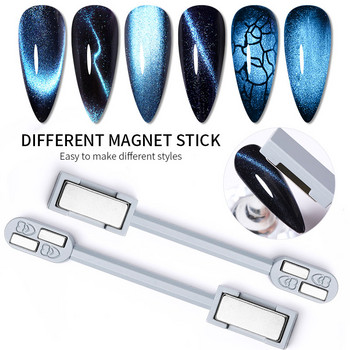 LILYCUTE Dual-ended Cat Magnetic Stick Nail Art 9D Effect Flower Strip Силна магнитна дъска за инструмент за магнитен гел лак за нокти