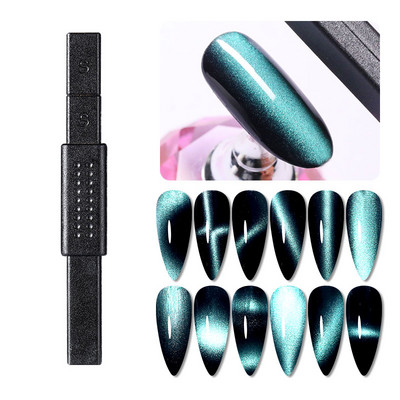 LILYCUTE Divu galu Cat Magnetic Stick Nail Art 9D efekta ziedu sloksne Spēcīga magnētiska dēlis Magnētiskās gēla nagu lakas instrumentam