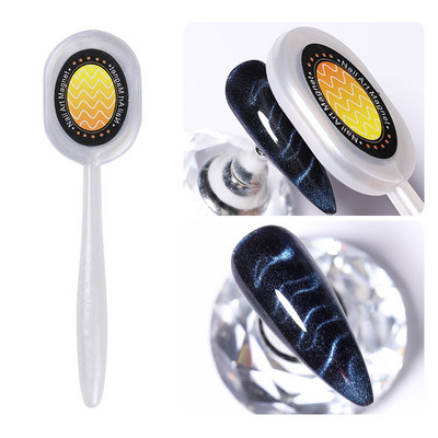 LILYCUTE Divu galu Cat Magnetic Stick Nail Art 9D efekta ziedu sloksne Spēcīga magnētiska dēlis Magnētiskās gēla nagu lakas instrumentam