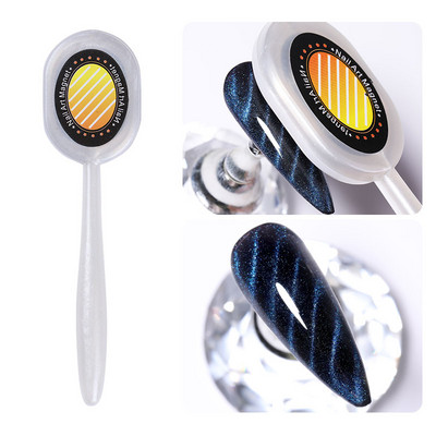 LILYCUTE Divu galu Cat Magnetic Stick Nail Art 9D efekta ziedu sloksne Spēcīga magnētiska dēlis Magnētiskās gēla nagu lakas instrumentam