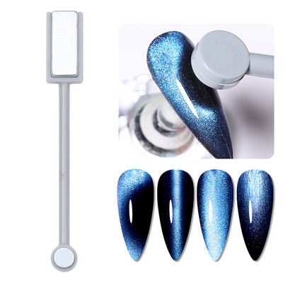 LILYCUTE Divu galu Cat Magnetic Stick Nail Art 9D efekta ziedu sloksne Spēcīga magnētiska dēlis Magnētiskās gēla nagu lakas instrumentam