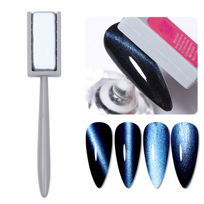 LILYCUTE Divu galu Cat Magnetic Stick Nail Art 9D efekta ziedu sloksne Spēcīga magnētiska dēlis Magnētiskās gēla nagu lakas instrumentam