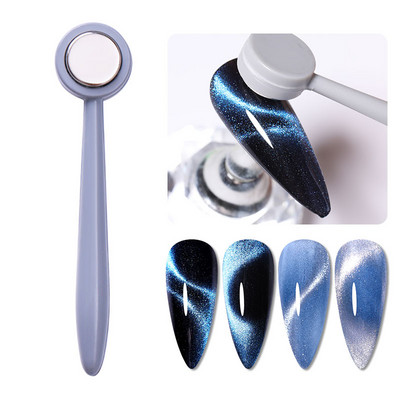 LILYCUTE Divu galu Cat Magnetic Stick Nail Art 9D efekta ziedu sloksne Spēcīga magnētiska dēlis Magnētiskās gēla nagu lakas instrumentam