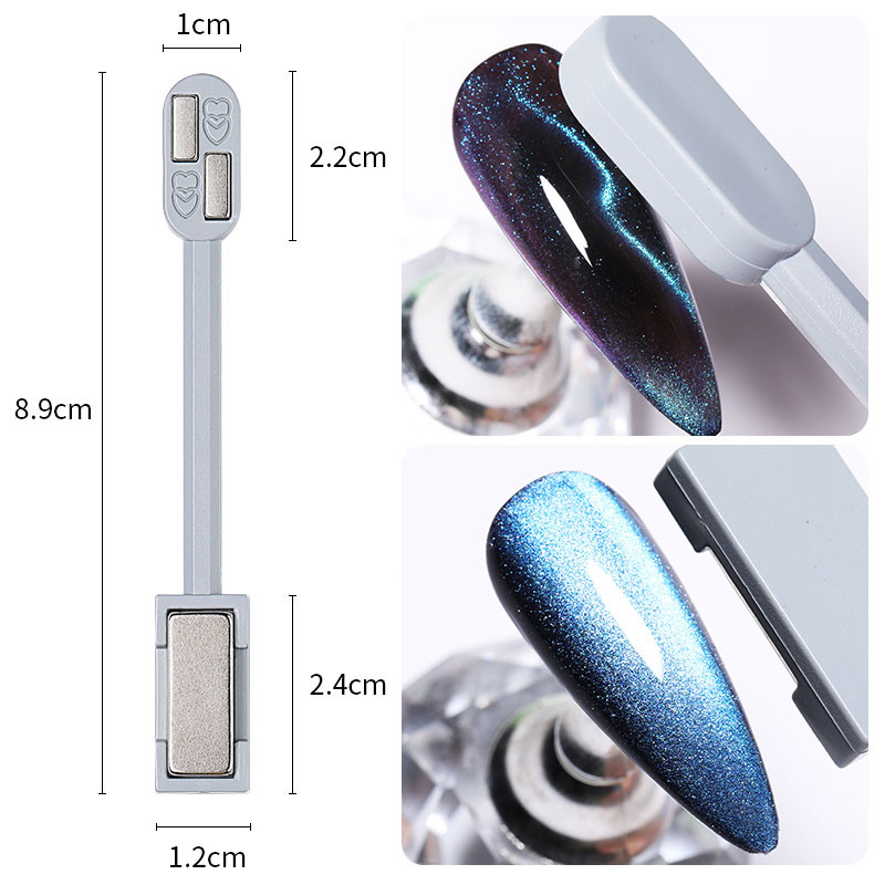 LILYCUTE Dviejų galų Cat Magnetic Stick Nail Art 9D efekto gėlių juostelė Stipri magnetinė lenta Magnetiniam geliniam nagų lakavimo įrankiui