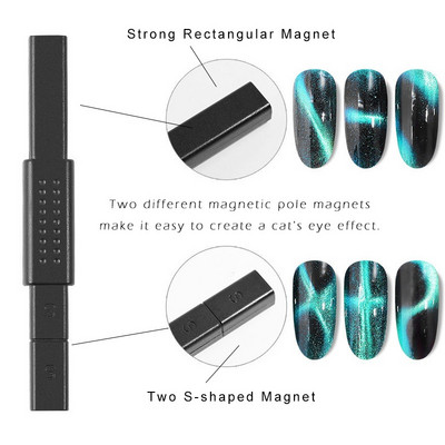 Nagu instrumenti Cat Eye Magnetic Rod Spēcīgs magnēts Piemērots kaķu acu gēla pulēšanai skaistumkopšanas nagu instrumenti Nail Art Decoration