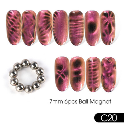 25 Styles Magnet Fr Gēla laka Nagu rīks Cat Eye Magnet Nail Art Stick 3D Multi Line Strip Effect Magnētiskais pildspalvas manikīrs LE1612