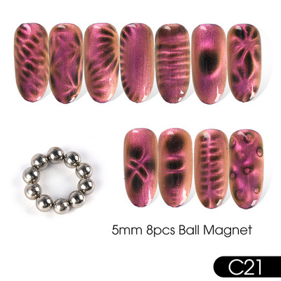 25 Styles Magnet Fr Gēla laka Nagu rīks Cat Eye Magnet Nail Art Stick 3D Multi Line Strip Effect Magnētiskais pildspalvas manikīrs LE1612