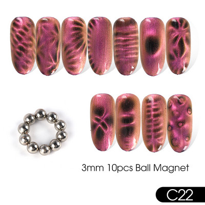 25 Styles Magnet Fr Gēla laka Nagu rīks Cat Eye Magnet Nail Art Stick 3D Multi Line Strip Effect Magnētiskais pildspalvas manikīrs LE1612