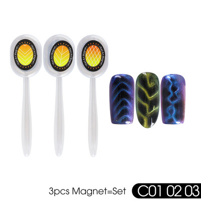 25 Styles Magnet Fr Gēla laka Nagu rīks Cat Eye Magnet Nail Art Stick 3D Multi Line Strip Effect Magnētiskais pildspalvas manikīrs LE1612