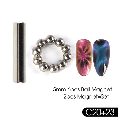 25 Styles Magnet Fr Gēla laka Nagu rīks Cat Eye Magnet Nail Art Stick 3D Multi Line Strip Effect Magnētiskais pildspalvas manikīrs LE1612