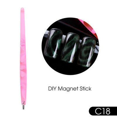 25 Styles Magnet Fr Gēla laka Nagu rīks Cat Eye Magnet Nail Art Stick 3D Multi Line Strip Effect Magnētiskais pildspalvas manikīrs LE1612
