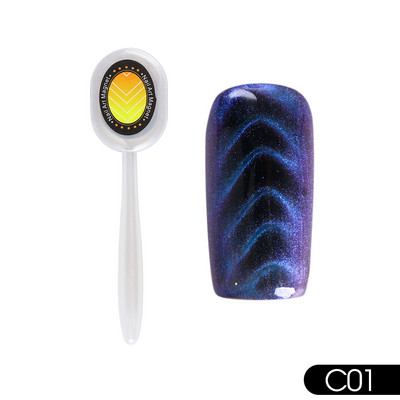 25 Styles Magnet Fr Gēla laka Nagu rīks Cat Eye Magnet Nail Art Stick 3D Multi Line Strip Effect Magnētiskais pildspalvas manikīrs LE1612