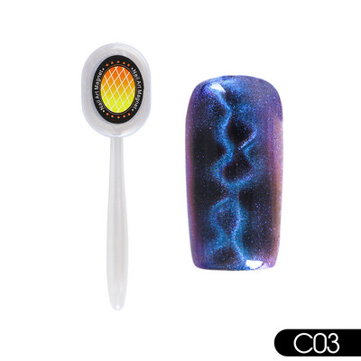 25 Styles Magnet Fr Gēla laka Nagu rīks Cat Eye Magnet Nail Art Stick 3D Multi Line Strip Effect Magnētiskais pildspalvas manikīrs LE1612