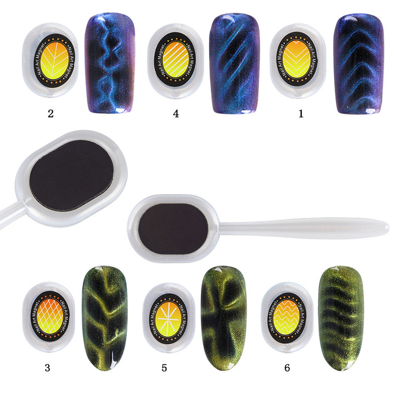25 Styles Magnet Fr Gelinis lakas Nagų įrankis Cat Eye Magnet Nail Art Stick 3D Multi Line Strip Effect Magnetinis rašiklis Manikiūras LE1612