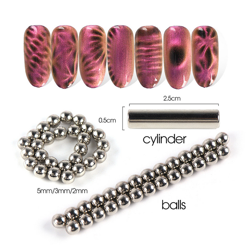 25 Styles Magnet Fr Gelinis lakas Nagų įrankis Cat Eye Magnet Nail Art Stick 3D Multi Line Strip Effect Magnetinis rašiklis Manikiūras LE1612