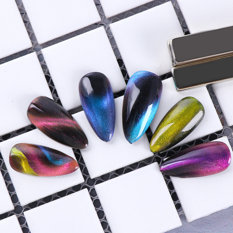 25 Styles Magnet Fr Gelinis lakas Nagų įrankis Cat Eye Magnet Nail Art Stick 3D Multi Line Strip Effect Magnetinis rašiklis Manikiūras LE1612