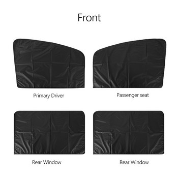 Магнитно покритие за сенник за кола Анти-UV слънчева завеса Страничен прозорец Сгъваема козирка за слънце Летен защитен сенник за предни/задни прозорци