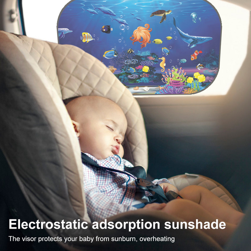 Umbrire de soare masina Geam lateral Parasolar Capac pentru copii Adulti Adsorbtie Spate Geam Auto Geam Parasolar Plasa