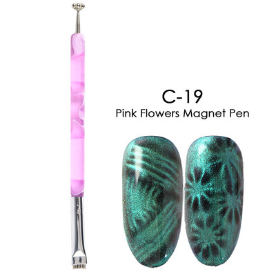 Magnēts gēla lakai nagu mākslai Magnetic Stick Board 9D Cat`s Eye French Line Strip Effect Square Strong Magnet Nail Tool JI1612