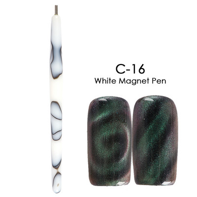 Magnēts gēla lakai nagu mākslai Magnetic Stick Board 9D Cat`s Eye French Line Strip Effect Square Strong Magnet Nail Tool JI1612