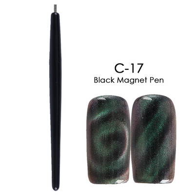 Magnēts gēla lakai nagu mākslai Magnetic Stick Board 9D Cat`s Eye French Line Strip Effect Square Strong Magnet Nail Tool JI1612