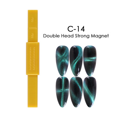 Magnēts gēla lakai nagu mākslai Magnetic Stick Board 9D Cat`s Eye French Line Strip Effect Square Strong Magnet Nail Tool JI1612