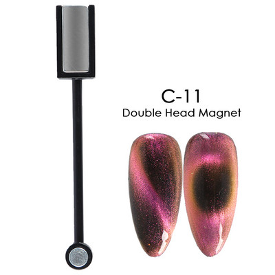 Magnēts gēla lakai nagu mākslai Magnetic Stick Board 9D Cat`s Eye French Line Strip Effect Square Strong Magnet Nail Tool JI1612