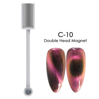 Magnēts gēla lakai nagu mākslai Magnetic Stick Board 9D Cat`s Eye French Line Strip Effect Square Strong Magnet Nail Tool JI1612