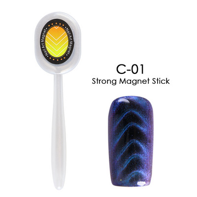 Magnēts gēla lakai nagu mākslai Magnetic Stick Board 9D Cat`s Eye French Line Strip Effect Square Strong Magnet Nail Tool JI1612