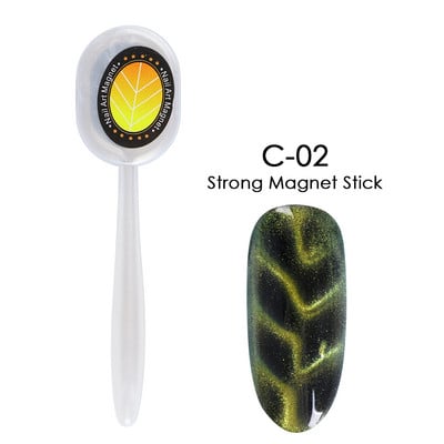 Magnēts gēla lakai nagu mākslai Magnetic Stick Board 9D Cat`s Eye French Line Strip Effect Square Strong Magnet Nail Tool JI1612