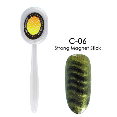 Magnēts gēla lakai nagu mākslai Magnetic Stick Board 9D Cat`s Eye French Line Strip Effect Square Strong Magnet Nail Tool JI1612