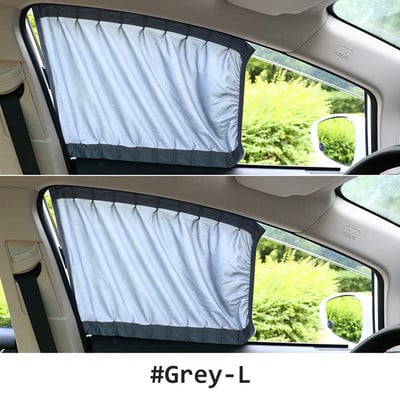 Perdele pentru mașină Geam Parasolar Poliester Parasolar Jaluzele Capac Față Spate Geamuri Auto-Styling 2 buc/set