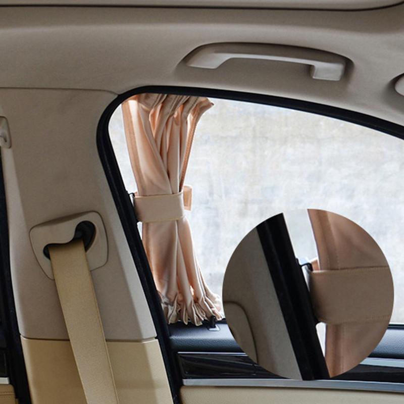 Perdele pentru mașină Geam Parasolar Poliester Parasolar Jaluzele Capac Față Spate Geamuri Auto-Styling 2 buc/set