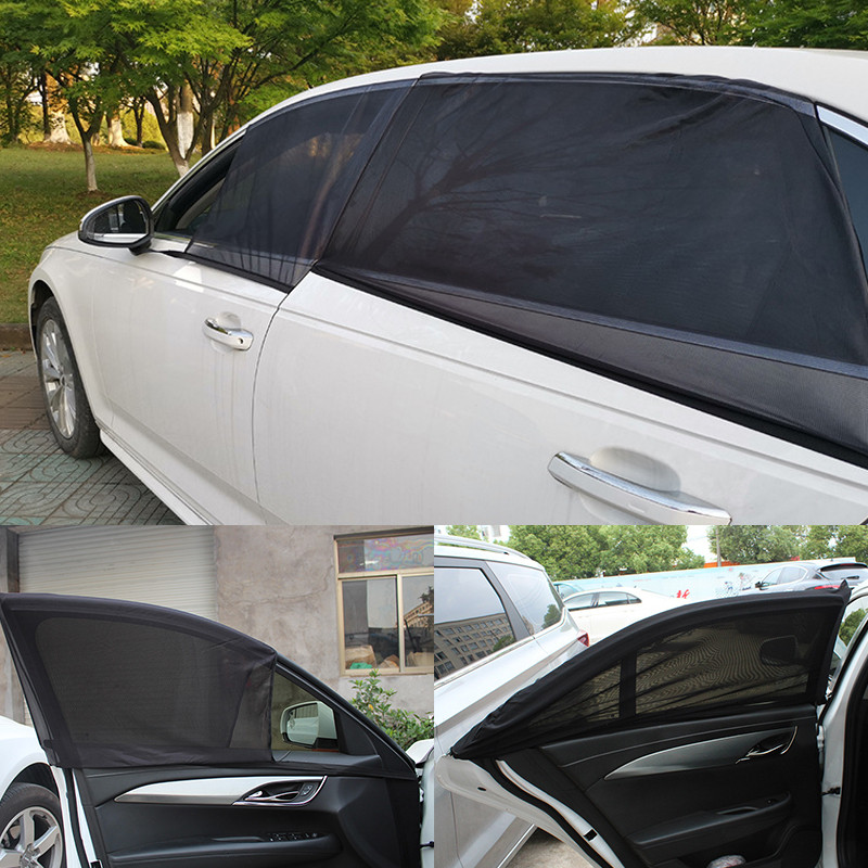 Napellenző autóablak-ernyők Szúnyogháló Napvédő Hátsó oldal Gyerekek Baba Uv Protect Perspective Block Hálós napernyő autóablakhoz