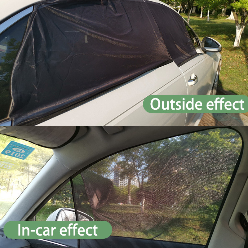 Napellenző autóablak-ernyők Szúnyogháló Napvédő Hátsó oldal Gyerekek Baba Uv Protect Perspective Block Hálós napernyő autóablakhoz