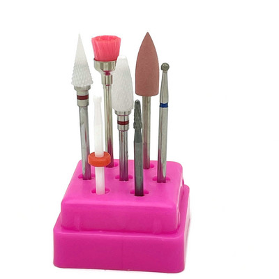 7 vnt Frezavimo pjaustytuvai manikiūrui rinkinys Keraminiai nagų grąžtai elektriniam gręžtuvui Manikiūro mašina pedikiūrui Kukurūzai Korundas