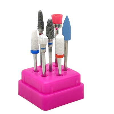 7 vnt Frezavimo pjaustytuvai manikiūrui rinkinys Keraminiai nagų grąžtai elektriniam gręžtuvui Manikiūro mašina pedikiūrui Kukurūzai Korundas