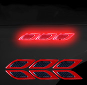 3D automobilio šviesą atspindinčios uodegos nuo susidūrimo juostelės anglies pluošto buferio juostelės, saugos įspėjamoji juosta, saugus atšvaitas, lipdukai dekoras