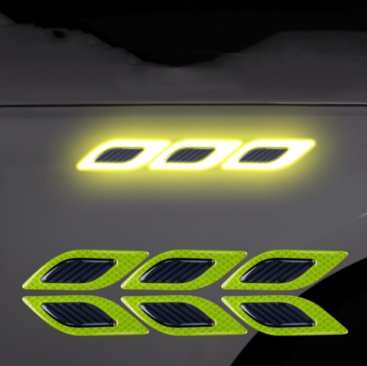 3D automobilio šviesą atspindinčios uodegos nuo susidūrimo juostelės anglies pluošto buferio juostelės, saugos įspėjamoji juosta, saugus atšvaitas, lipdukai dekoras