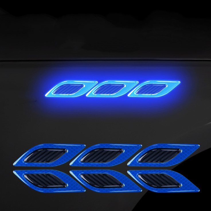 3D automobilio šviesą atspindinčios uodegos nuo susidūrimo juostelės anglies pluošto buferio juostelės, saugos įspėjamoji juosta, saugus atšvaitas, lipdukai dekoras