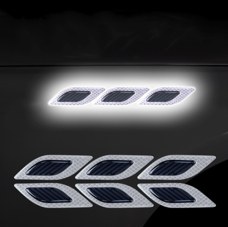 3D automobilio šviesą atspindinčios uodegos nuo susidūrimo juostelės anglies pluošto buferio juostelės, saugos įspėjamoji juosta, saugus atšvaitas, lipdukai dekoras