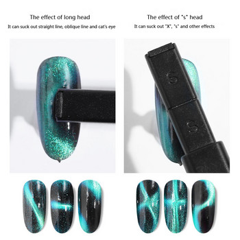 Нова писалка с магнит за нокти Cat Eyes Magnet Stick Magnet Pen Tool For Cat Eye Gel Nail Polish Nail Art 3D Magnetic Effect Decal Design