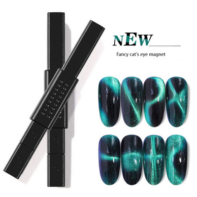 Jauns nagu magnēta pildspalvas Cat Eyes Magnet Stick magnēta pildspalvas rīks Cat Eye želejveida nagu lakai nagu mākslas 3D magnētiskā efekta uzlīmes dizains